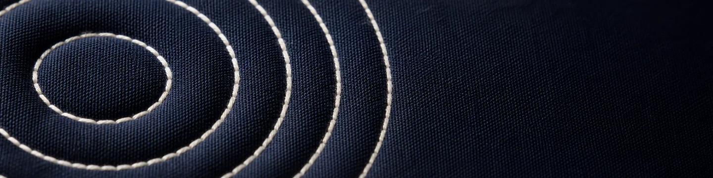 Close-up of SoundBlanket's concentric textile stitching
